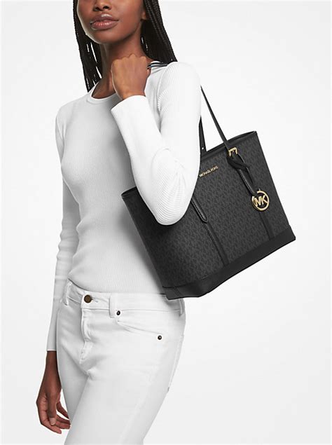 michael kors jet set mk logo top zip tote|jet set small Michael Kors.